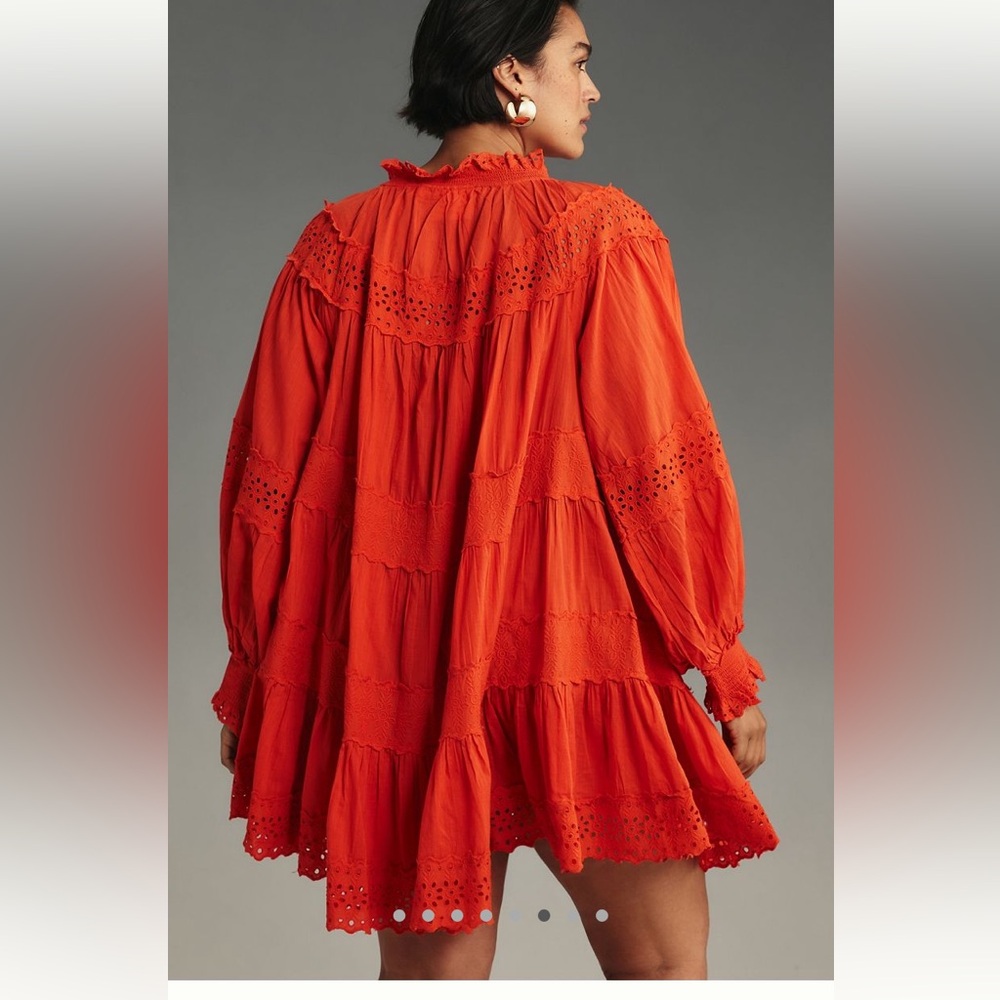 Maeve Long-Sleeve Lace Mini Dress - Picture 6 of 8